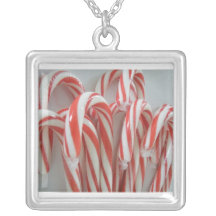 Candy Canes Personalized Necklace