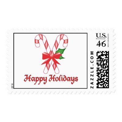 Candy Canes postage stamp