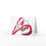 Candy Canes Red and Green Christmas Card