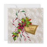 Candy Canes Snowflakes Christmas Party Personalized Invitations