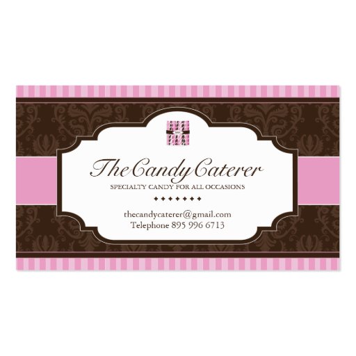 Candy Caterer Business Card (front side)