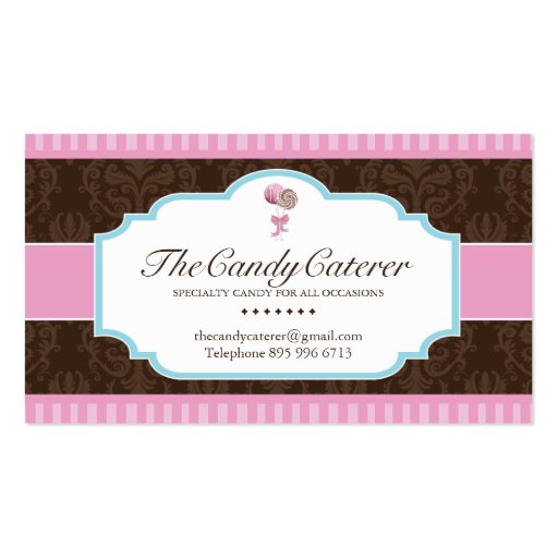 Candy Catering Business Card