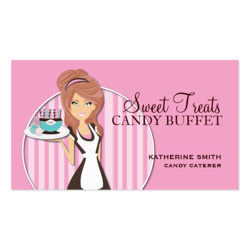 Candy Catering Business Cards (front side)
