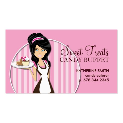 Candy Catering Business Cards (front side)