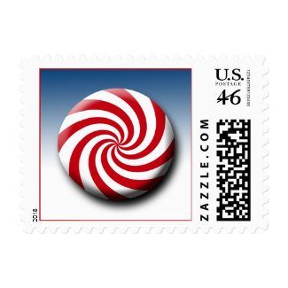 Candy Christmas Holiday Postage stamp