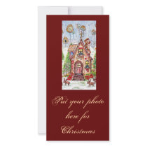 Candy Christmas house photo card photo cards by mysoriginal Candy Christmas house photo card photo cards