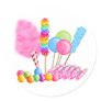 Candy Circus Round Sticker
