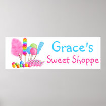 Candy Circus Sweet Shoppe Banner Poster
