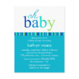 Candy Colours Blue :: Baby Shower Invitation postcard