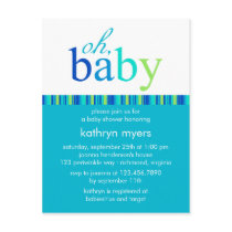 Candy Colors Blue • Baby Shower Invitation postcards