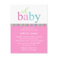 Candy Colours Pink :: Baby Shower Invitation postcard