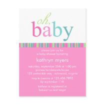 Candy Colors Pink • Baby Shower Invitation Postcard