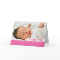 Candy Colors Pink Geburtskarte - Baby Announcement cards by CSKidsOccasions Candy Colors Pink Geburtskarte - Baby Announcement cards