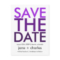 Candy Colors Purple & Plum Save the Date postcards by CSWedding Candy Colors Purple & Plum Save the Date postcards