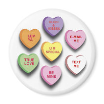 Candy Conversation Hearts Gifts and Apparel magnets