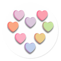Candy Conversation Hearts Gifts and Apparel stickers by janbalaya Candy Conversation Hearts Gifts and Apparel stickers