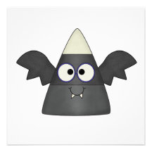 Candy Corn Bat Personalized Invitation