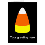 Candy Corn Black Greeting Card