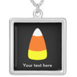 Candy Corn Black Pendant Necklace necklaces