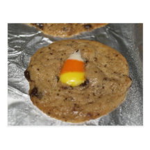 Candy Corn Chocolate Chip Cookies Recipe Card Post Cards