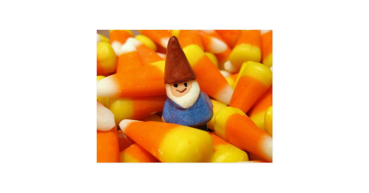 Candy Corn Gnome Postcard Zazzle 2227