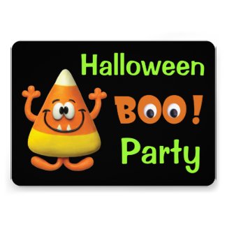 Candy Corn Halloween Boo Party Cards