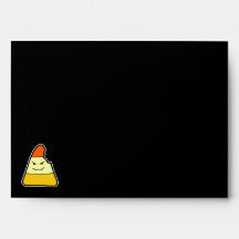 Candy Corn Halloween Envelopes (Black)