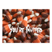 Candy Corn Halloween Party Invitation invitations