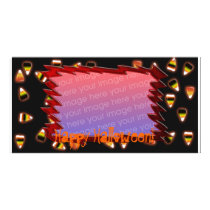 candy corn halloween photo cards