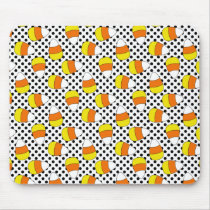 Candy Corn Halloween Polka Dot Mousepad by mariannegilliand Candy Corn Halloween Polka Dot Mousepad