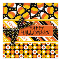 Candy Corn Invitation Square
