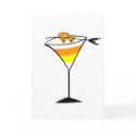 Candy Corn Martini Greeting card card