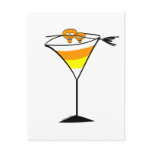 Candy Corn Martini Postcard