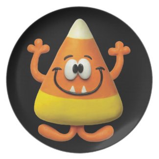 Candy Corn Monster Dinner Plates