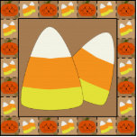 Candy Corn Patchwork Ornament photo sculptures