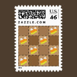Candy Corn Patchwork Postage Stamp