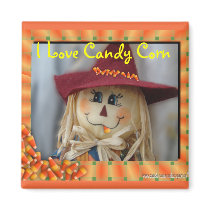 Candy Corn & ScareCrow-Magnet-customize by MakaraPhotos Candy Corn & ScareCrow-Magnet-customize