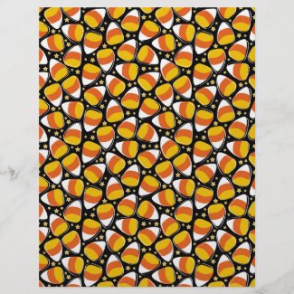 Candy Corn Scrapbook Paper Customized Letterhead