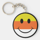 Candy Corn Smiley Key Chain