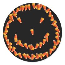 Candy Corn Smiley Stickers