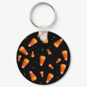 Candy Corn Space Invaders keychains