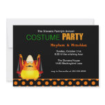 Candy Corn Vampire Halloween Costume Party Invitations