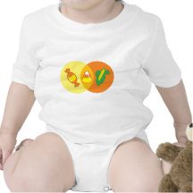 Candy Corn Venn Baby Bodysuit