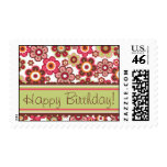 Candy Daisies Pattern Birthday Custom Stamps