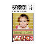 Candy Daisies Pattern Birthday Custom Stamps