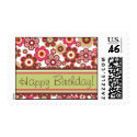 Candy Daisies Pattern Birthday Custom Stamps