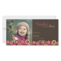 Candy Daisies Pattern Birthday Invite Photo Card photo cards by fatfatin_design Candy Daisies Pattern Birthday Invite Photo Card photo cards
