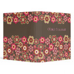 Candy Daisies Pattern Custom 1" Avery Binder