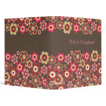 Candy Daisies Pattern Custom 1" Avery Binder by fatfatin_design Candy Daisies Pattern Custom 1" Avery Binder