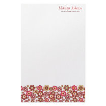 Candy Daisies Pattern Custom Stationery by fatfatin_design Candy Daisies Pattern Custom Stationery